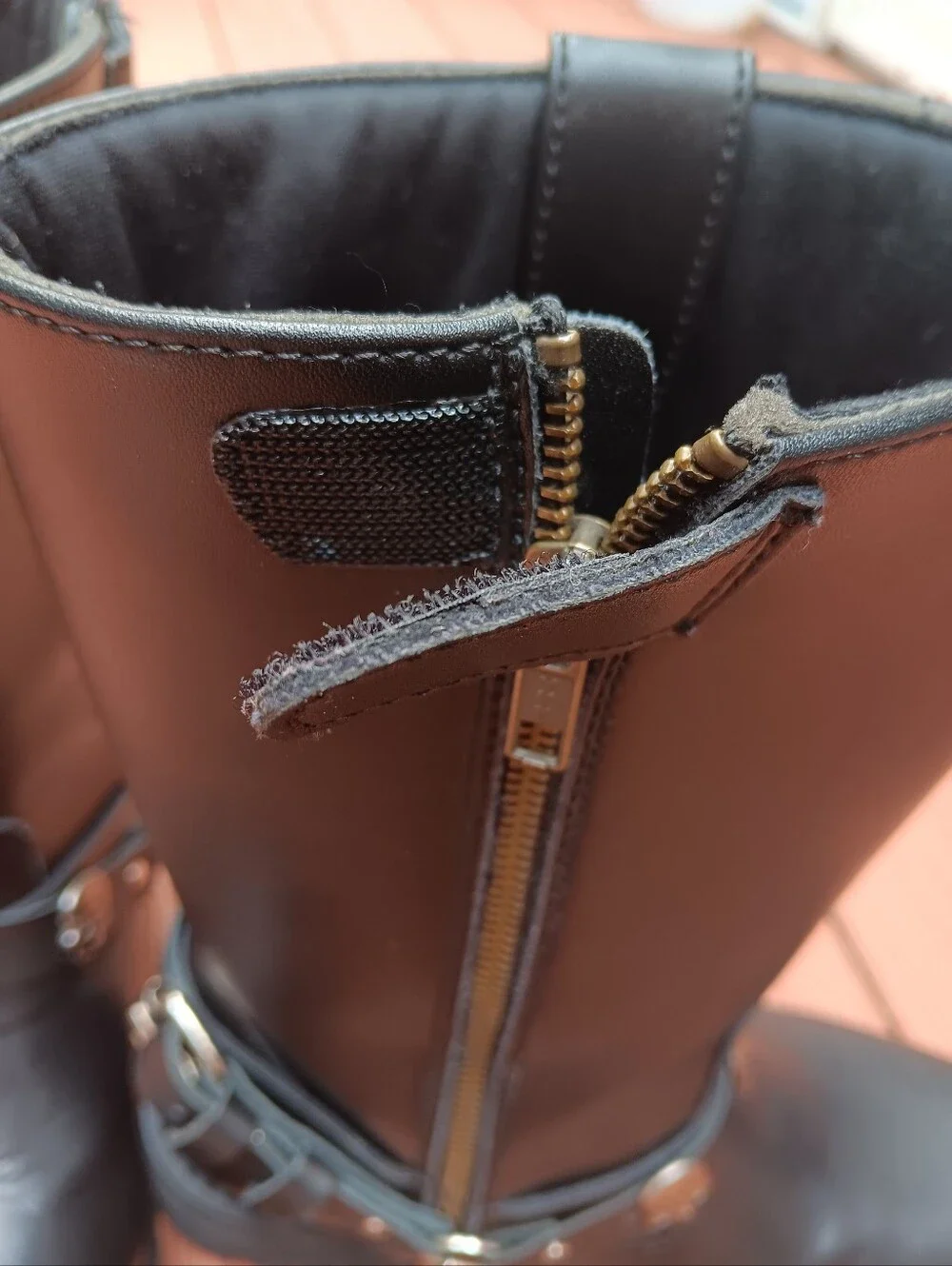 Men's Black Leather Harley-Davidson Mid Calf Boots